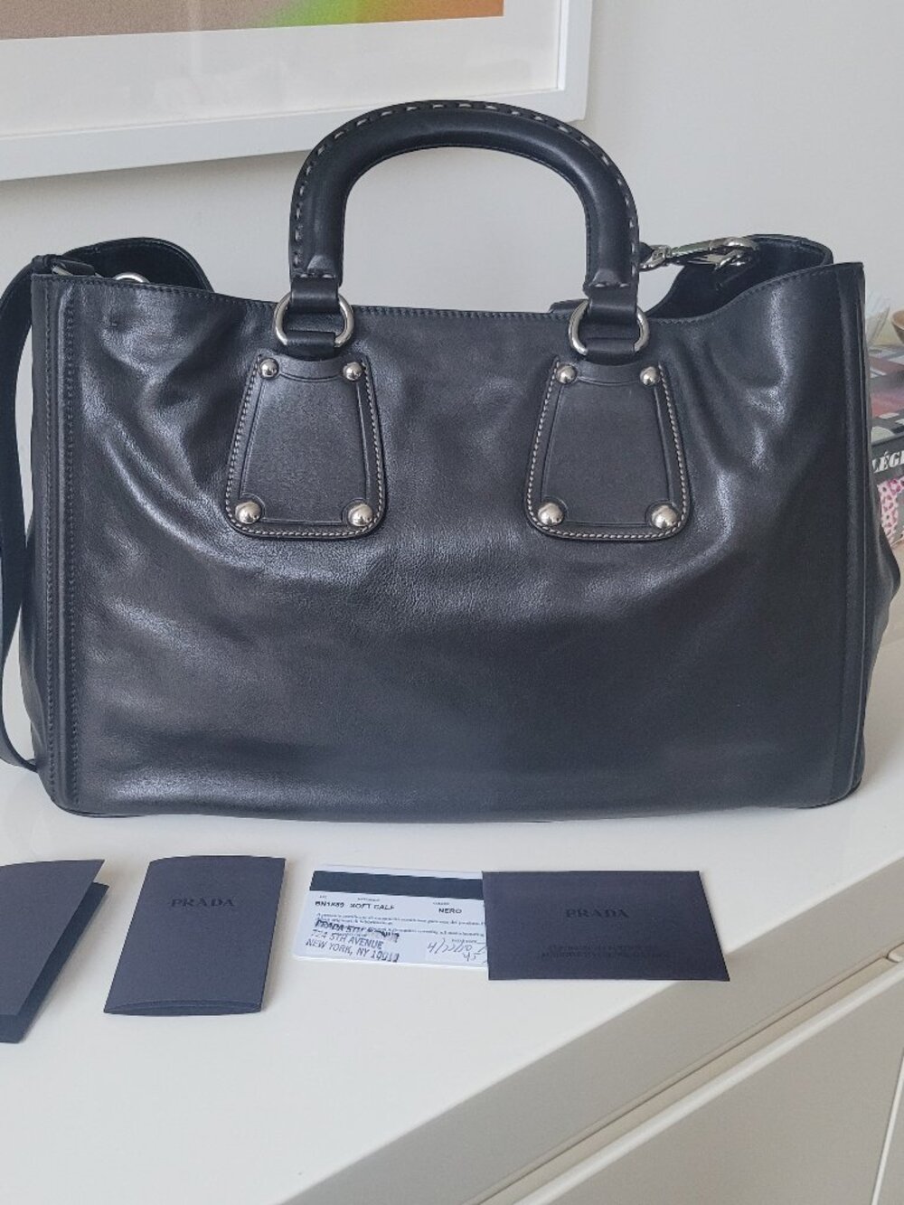 PRADA Soft Calf Leather Black  Crossbody Bag - Picture 15 of 15